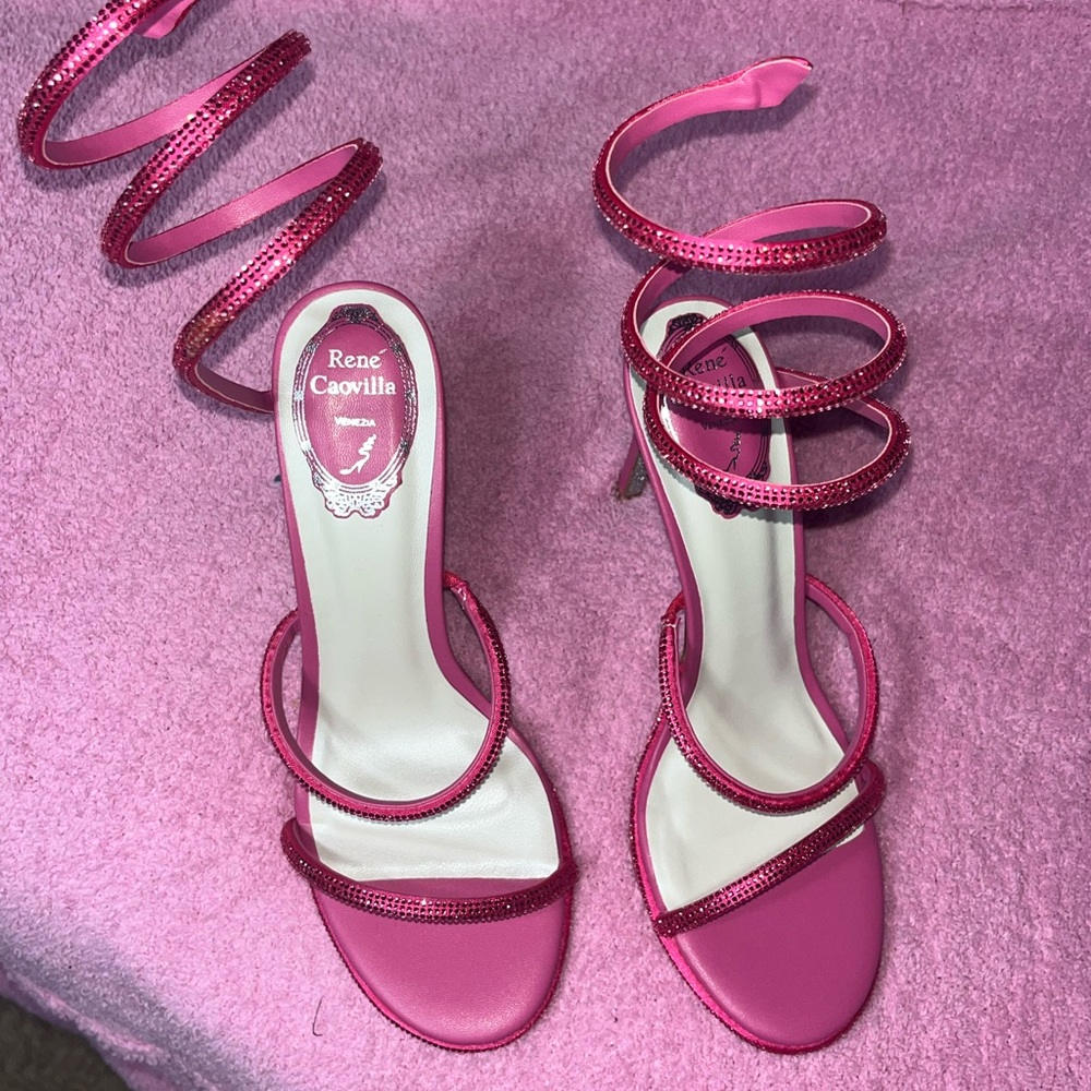 Rene Caovilla wrap around heels size 38